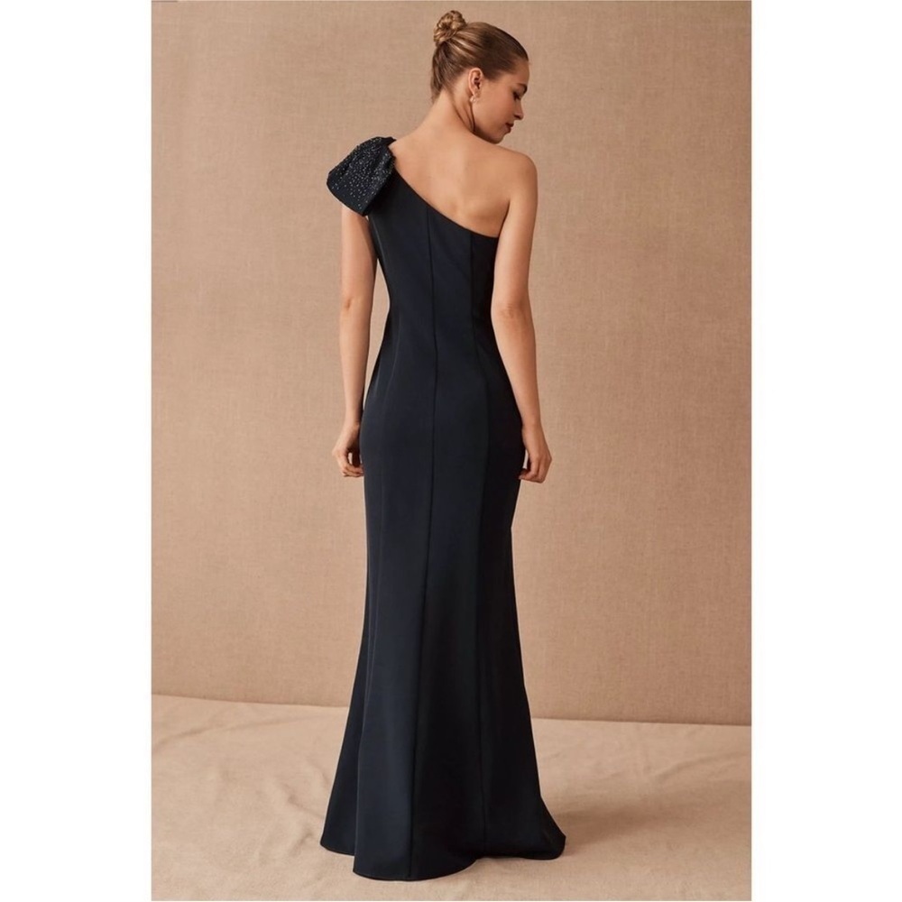 NWT Anthropologie x BHLDN Aidan Mattox Ryanne One Shoulder Beaded Dress 14 - Picture 3 of 7